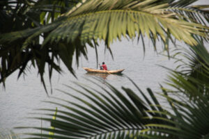 canoe ride at Lake Kivu on 7 Days Rwanda Safari Adventure